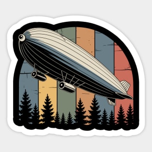 Zeppelin Retro Strips Vintage Airship Sticker